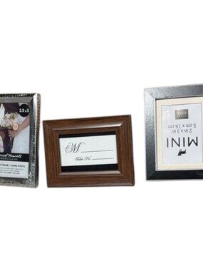 NWT Mini Photo Frame Bundle Lot (Set of 3) Studio Decor; 2x3 & 3.5x5
